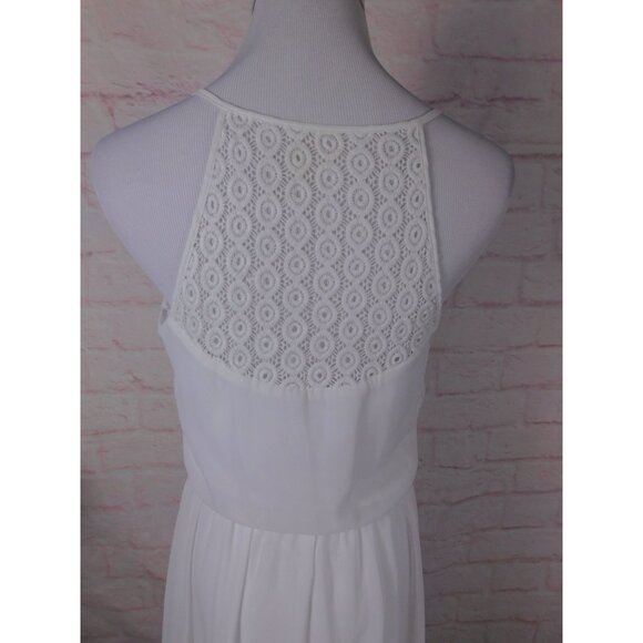 Bisou Bisou White Sleeveless Lace Overlay Dress Size 4 Made Of Polyester With Co - Picture 9 of 12